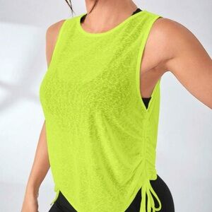 SHEIN Sport Studio Drawstring Side Sports Tank Top
